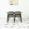 Small Adira Dining set- 4 Ohio Dark Grey Chairs Walnut | MidinMod | TX | Best Furniture stores in Houston