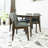 Small Adira Dining set- 4 Ohio Dark Grey Chairs Walnut | MidinMod | TX | Best Furniture stores in Houston