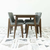 Small Adira Dining set- 4 Ohio Dark Grey Chairs Walnut | MidinMod | TX | Best Furniture stores in Houston