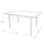 Adira Dining Table (Large) Walnut | MidinMod | Houston TX | Best Furniture stores in Houston