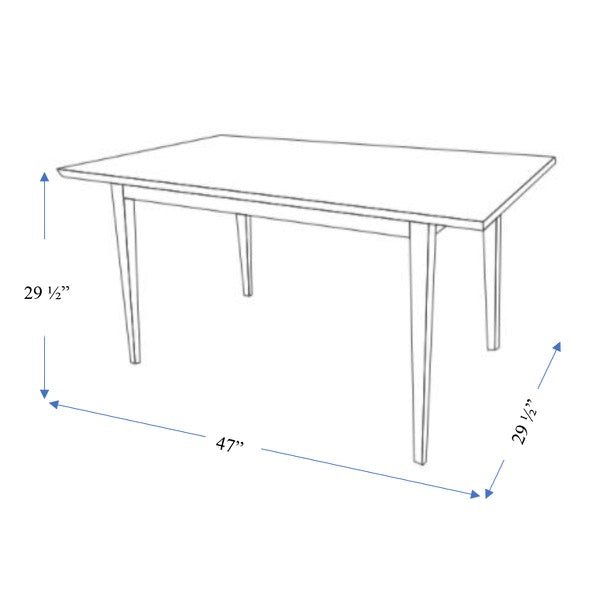 Adira White Top Small Dining Table 47" - MidinMod Houston Tx Mid Century Furniture Store - Dining Tables 6