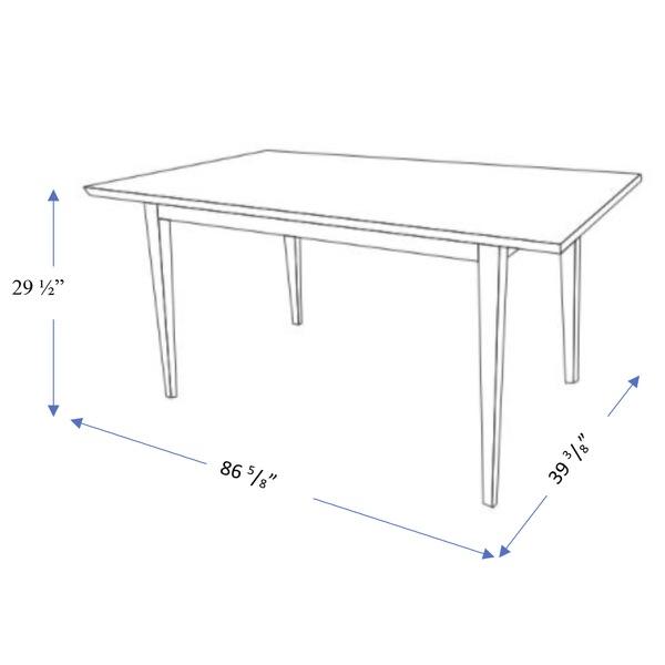 Dimensions of 8 discount person dining table