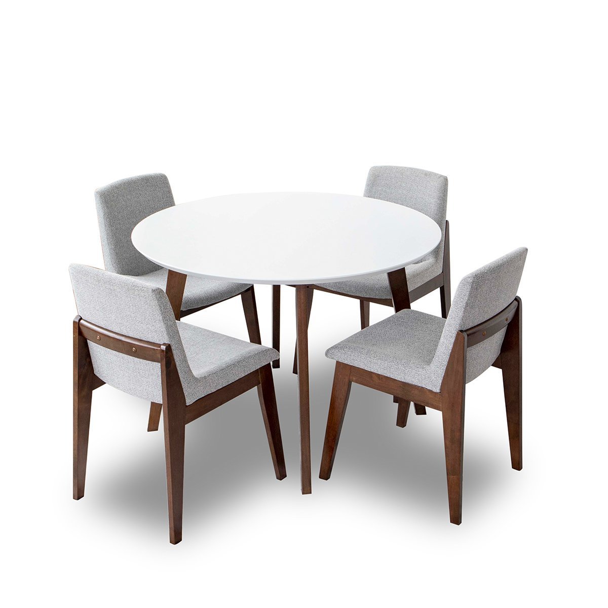 Aliana Dining set with  Light Gray Chairs  | Mid in Mod | Houston TX | Best Furniture stores in Houston