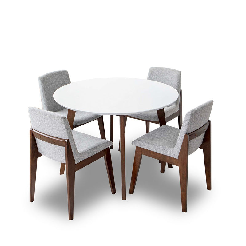 Aliana Dining set with  Light Gray Chairs  | Mid in Mod | Houston TX | Best Furniture stores in Houston