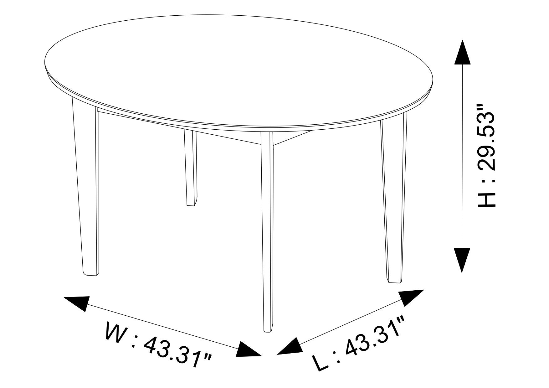 Aliana Dining Table (Walnut) - MidinMod