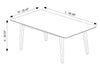 Alpine Large Dining set with 4 Abott Dining Chairs (White) | Mid in Mod | Houston TX | Best Furniture stores in Houston