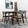 Alpine (Large) White Dining Set with 4 Ricco Dining Chairs | Mid in Mod | Houston TX | Best Furniture stores in Houston
