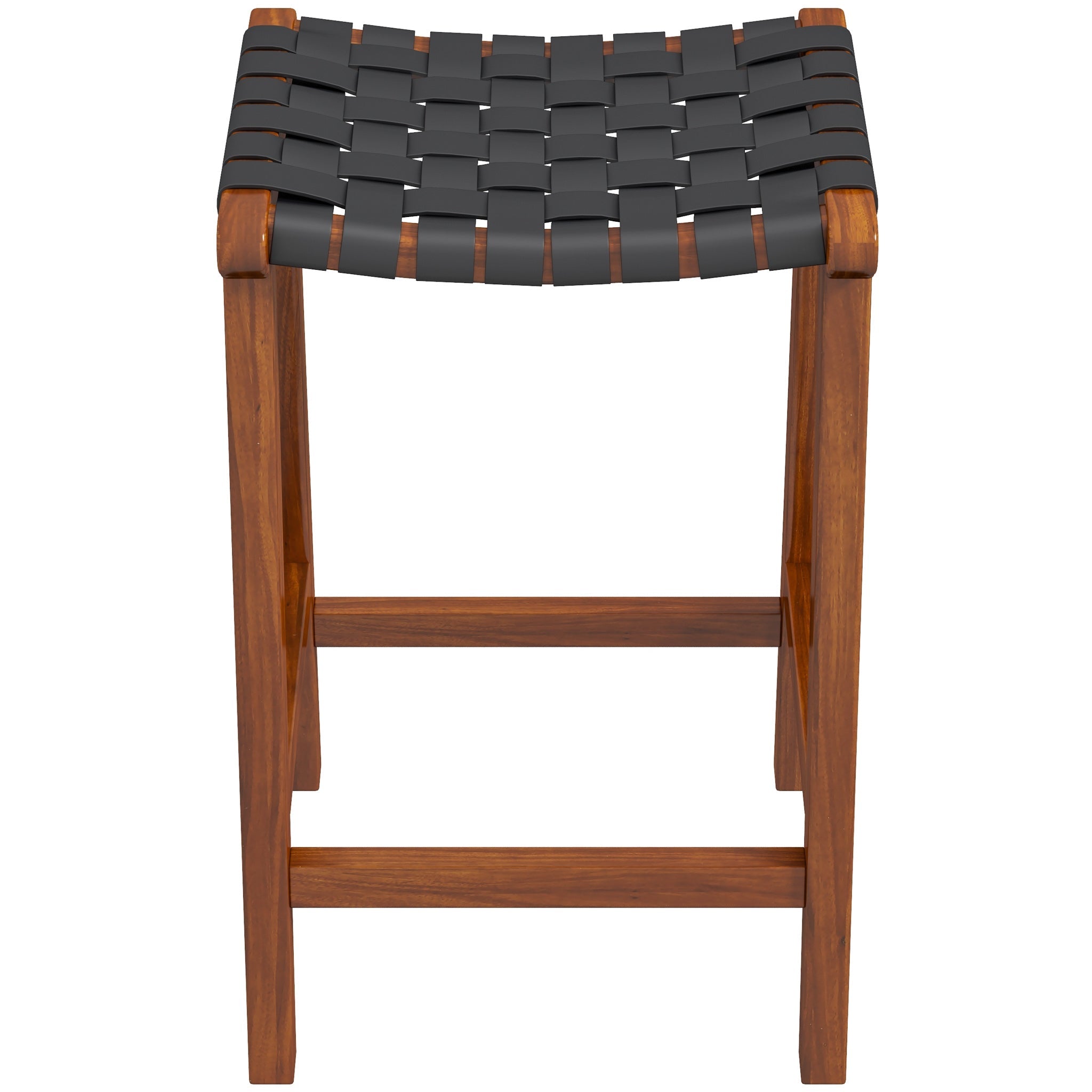 Andaman Black Leather Counter Stool - MidinMod