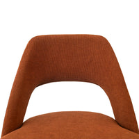 Ariana Modern Dining Chair (Burnt Orange Fabric) - MidinMod Houston Tx Mid Century Furniture Store - Dining Chairs 8