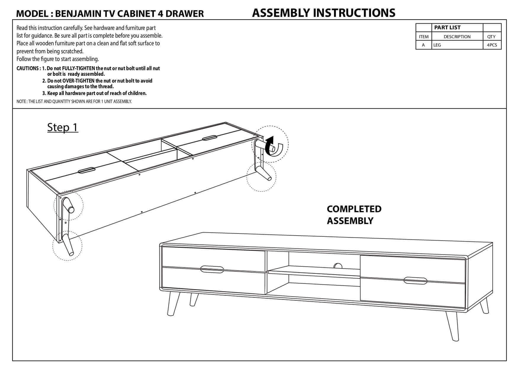 Benjamin Walnut TV Stand - MidinMod