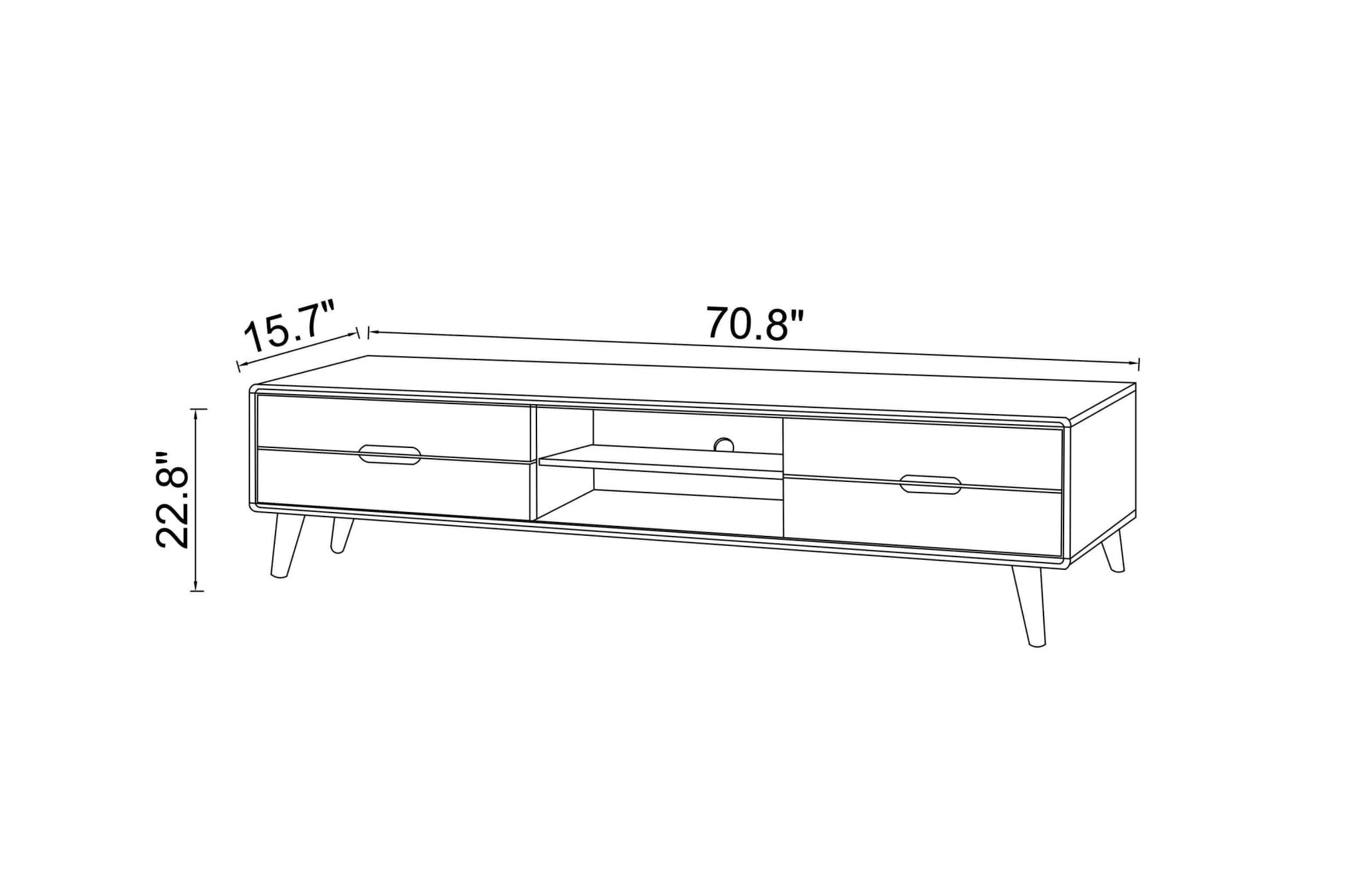 Benjamin Walnut TV Stand - MidinMod