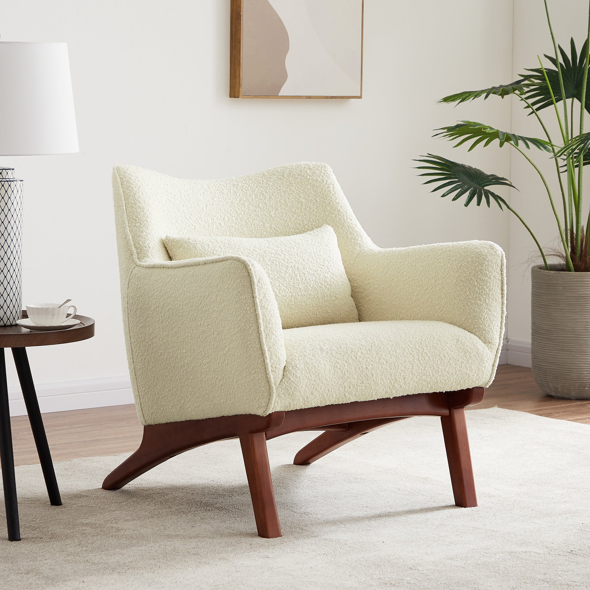 Casper Beige Boucle Armchair - MidinMod