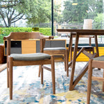 Denver Dining set with 4 Zola Dining Chairs (Fabric) | Mid in Mod | Houston TX | Best Furniture stores in Houston
