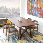 Denver Dining set with 4 Zola Dining Chairs (Fabric) | Mid in Mod | Houston TX | Best Furniture stores in Houston