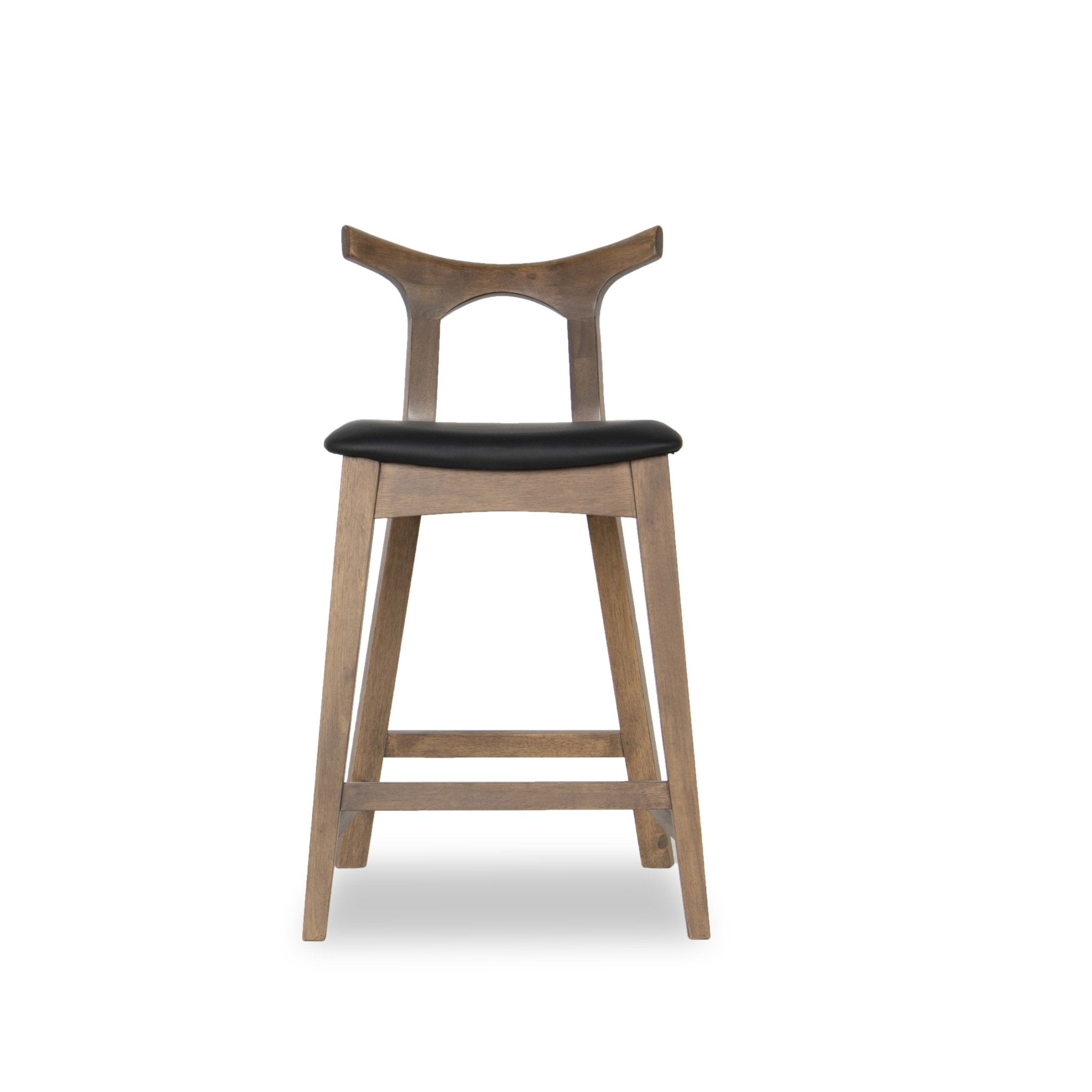 Dora Bar Stool (29" Black Leather) | Mid in Mod | Houston TX | Best Furniture stores in Houston