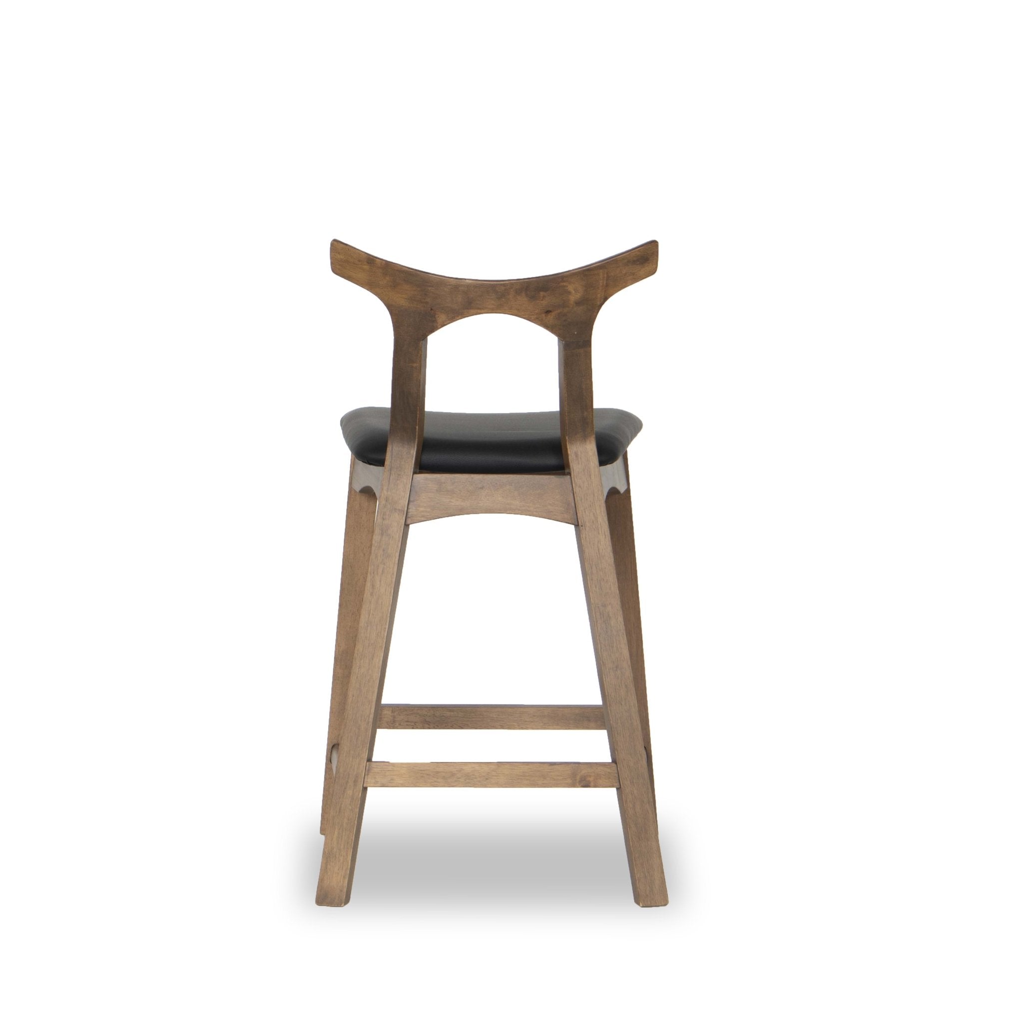 Dora Black Leather 25" Counter Stool  | MidinMod | Houston TX | Best Furniture stores in Houston