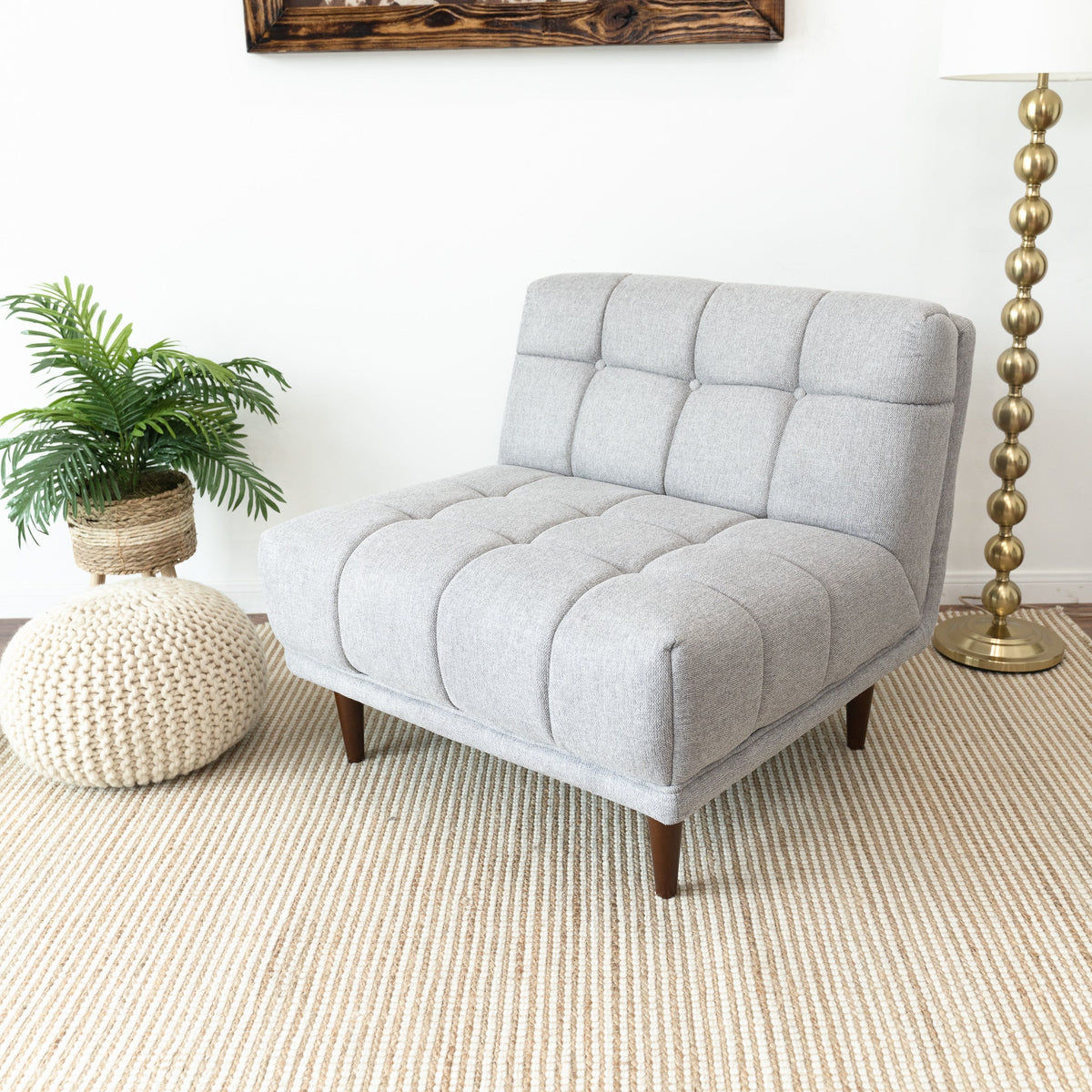 Kano Armless Lounge Chair - Light Gray | MidinMod | Houston TX | Best Furniture stores in Houston