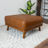 Kano Ottoman - Cognac Leather | MidinMod | Houston TX | Best Furniture stores in Houston