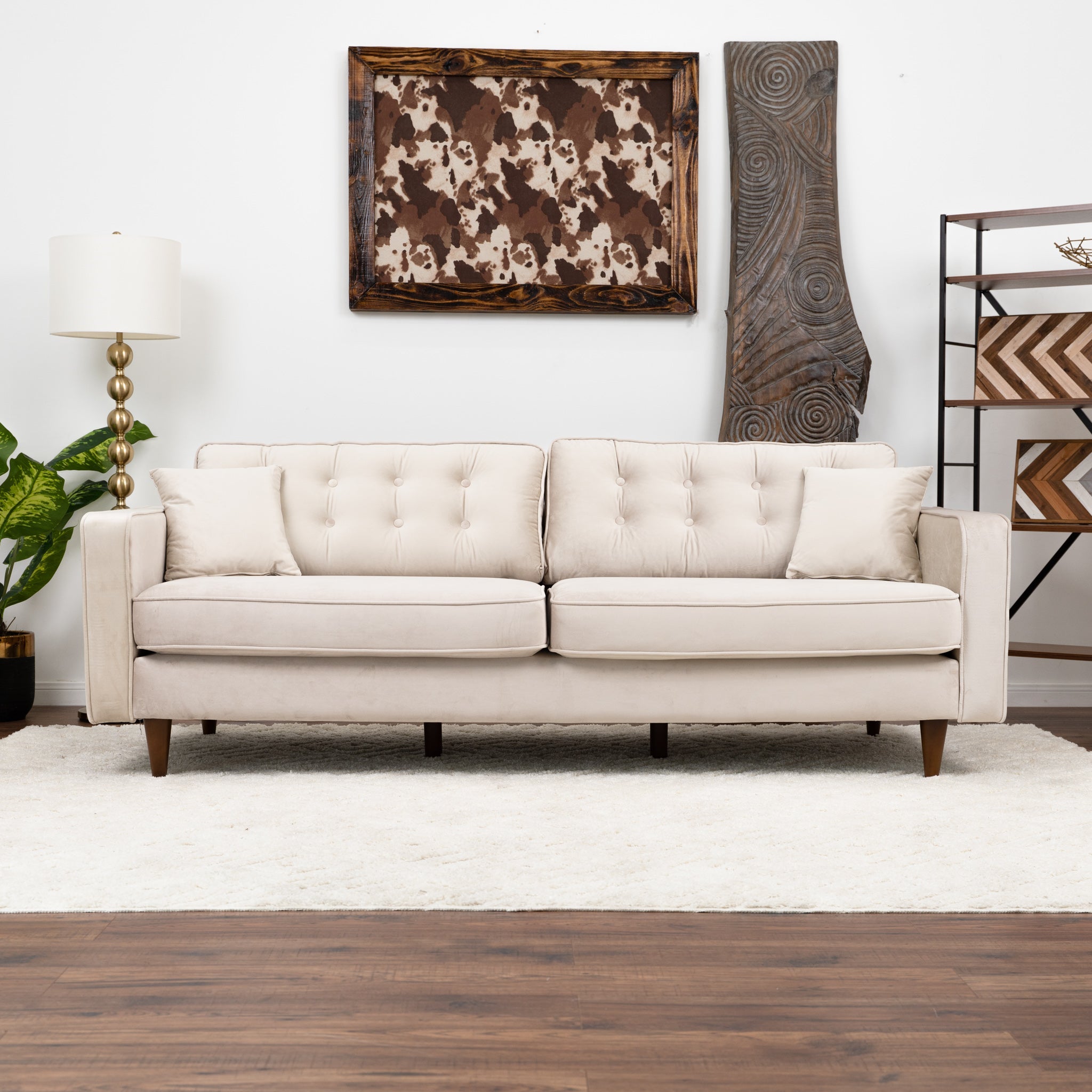 Beige couch store modern