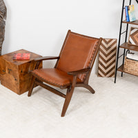 Bogor Lounge Chair - Antique Tan Leather | MidinMod | Houston TX | Best Furniture stores in Houston