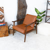 Mameda Leather Lounge Chair - Dark Tan | MidinMod | Houston TX | Best Furniture stores in Houston