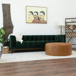 Timber Tan Leather Ottoman  | MidinMod | Houston TX | Best Furniture stores in Houston