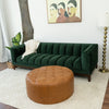 Timber Tan Leather Ottoman  | MidinMod | Houston TX | Best Furniture stores in Houston