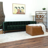 Kalila Antique Tan Leather Ottoman  | MidinMod | Houston TX | Best Furniture stores in Houston