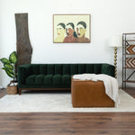 Kalila Antique Tan Leather Ottoman  | MidinMod | Houston TX | Best Furniture stores in Houston