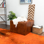 Kalila Tan Leather Ottoman | MidinMod | Houston TX | Best Furniture stores in Houston