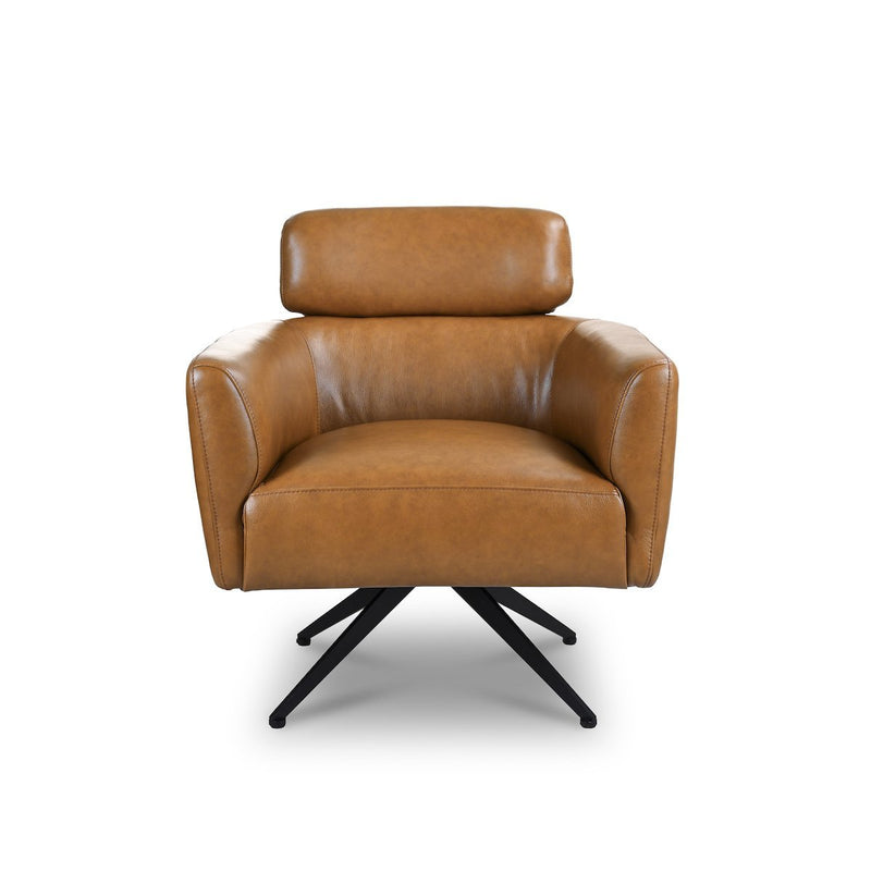 Megan Leather Lounge Chair (Tan) | Mid in Mod | Houston TX | Best Furniture stores in Houston