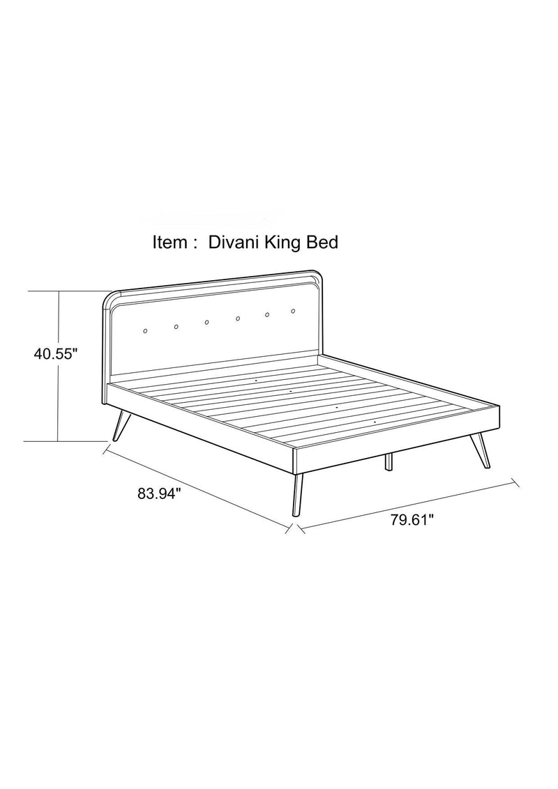 Modern Divani King Size Platform Bed  | MidinMod | Houston TX | Best Furniture stores in Houston