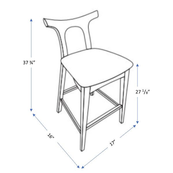 Dora Bar Stool (29" Black Leather) | Mid in Mod | Houston TX | Best Furniture stores in Houston