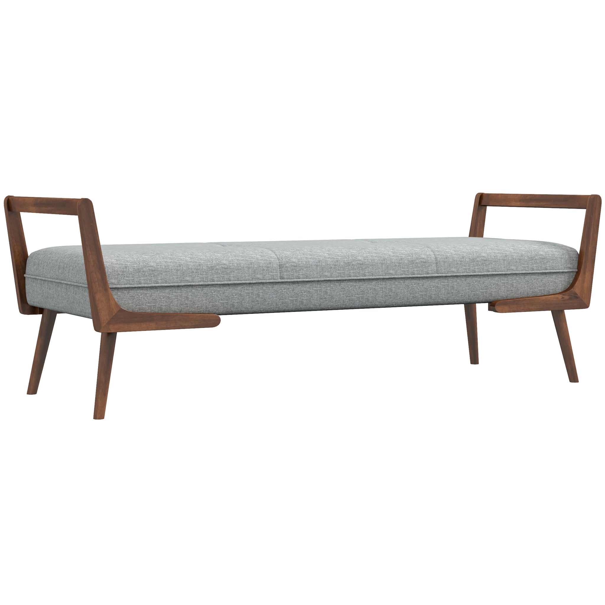 Dresden Bench Grey Fabric - MidinMod