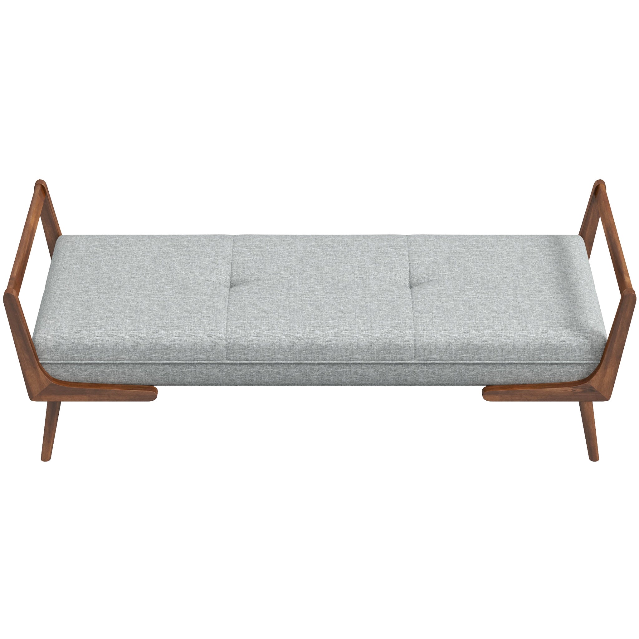 Dresden Bench Grey Fabric - MidinMod