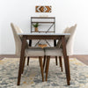 Alpine (Small-White Top) Dining Set with 4 Evette Beige Dining Chairs | Mid in Mod | Houston TX | Best Furniture stores in Houston