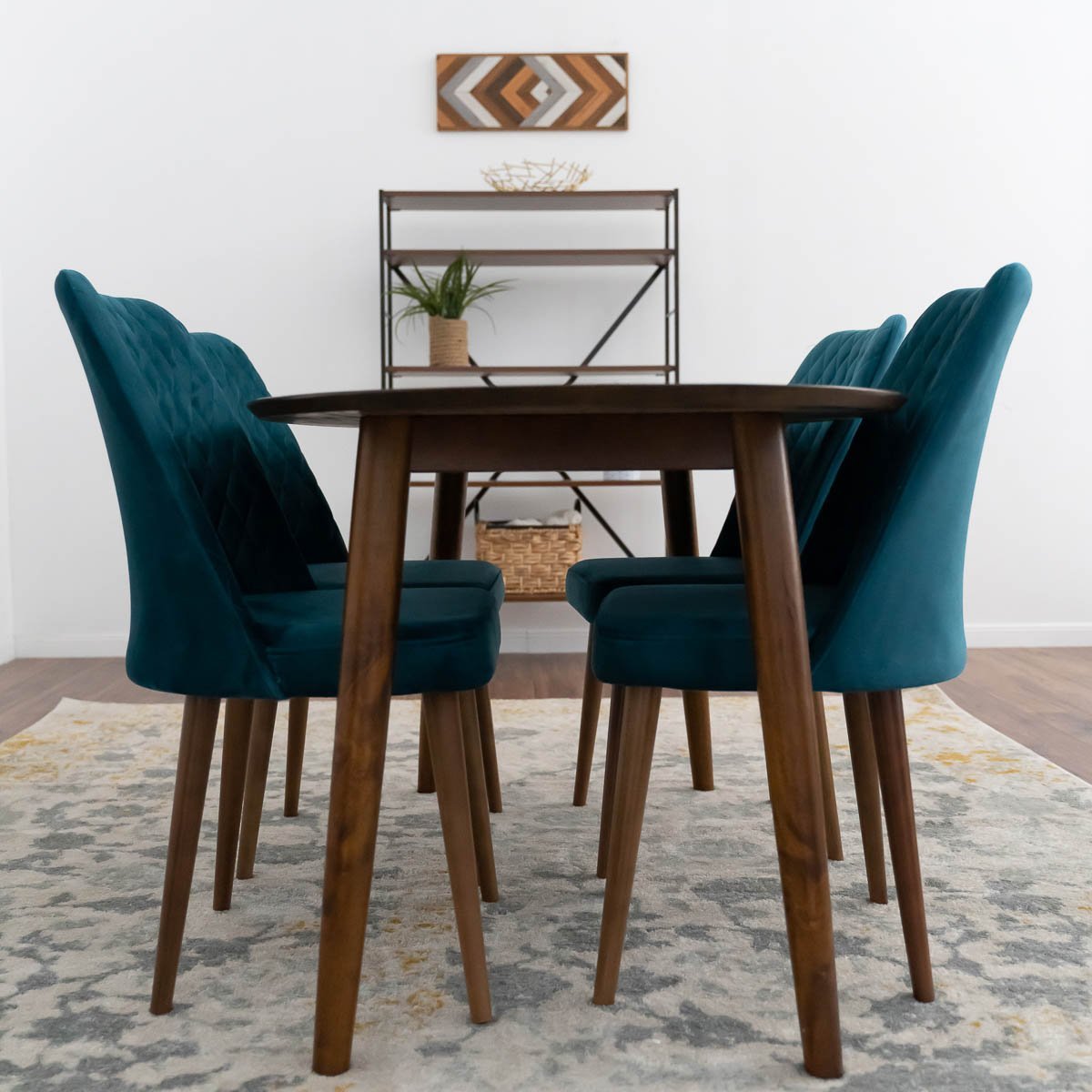 Teal dining room 2025 chairs set of 4