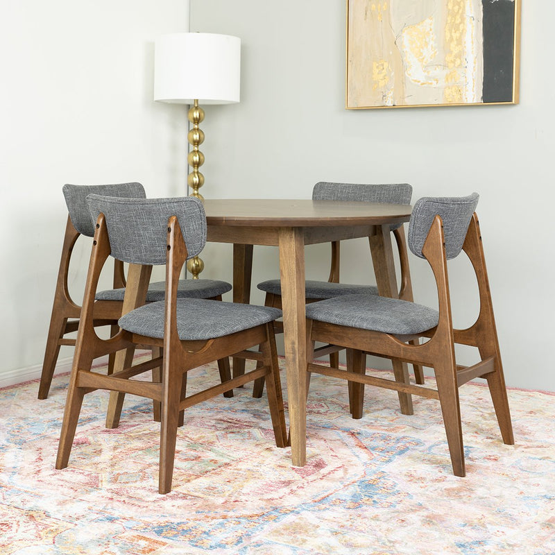 Fiona Dining set with 4 Collins Dining Chairs (Grey) - MidinMod Houston Tx Mid Century Furniture Store - Dining Tables 6