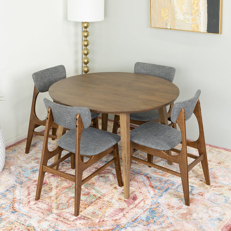 Fiona Dining set with 4 Collins Dining Chairs (Grey) - MidinMod Houston Tx Mid Century Furniture Store - Dining Tables 2