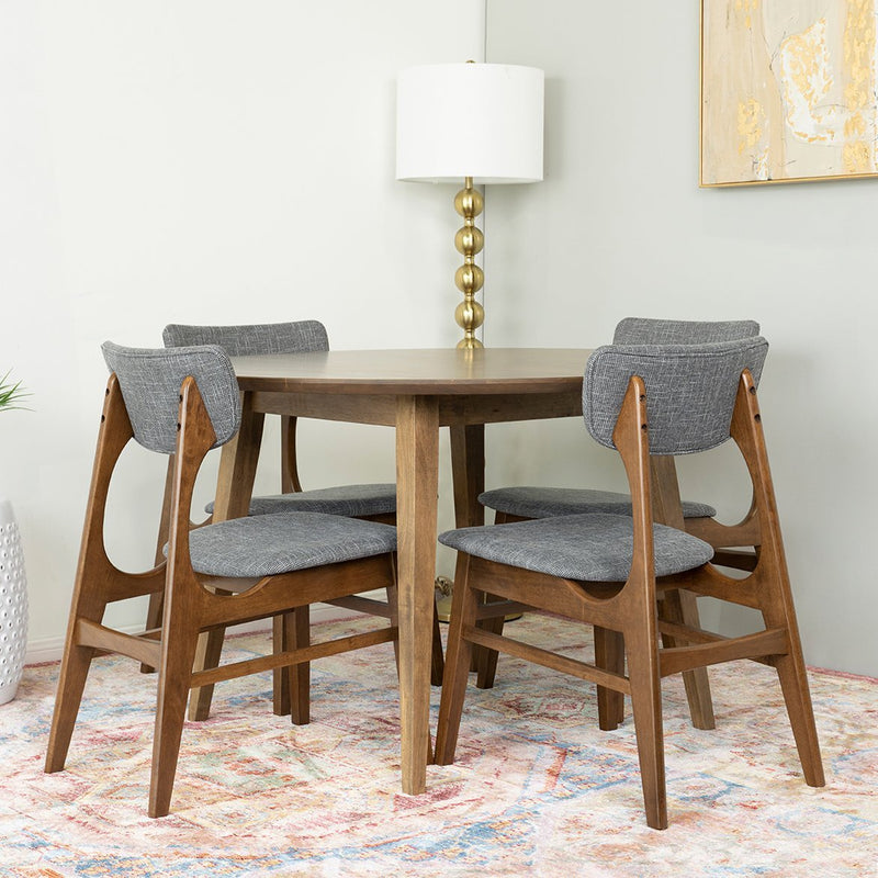 Fiona Dining set with 4 Collins Dining Chairs (Grey) - MidinMod Houston Tx Mid Century Furniture Store - Dining Tables 3