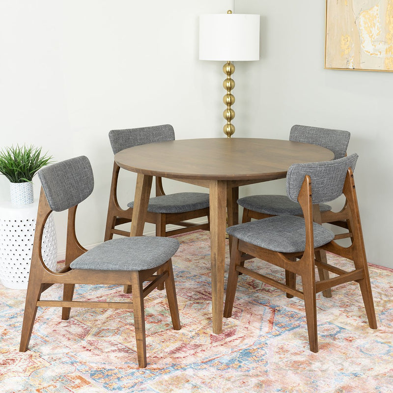 Fiona Dining set with 4 Collins Dining Chairs (Grey) - MidinMod Houston Tx Mid Century Furniture Store - Dining Tables 5