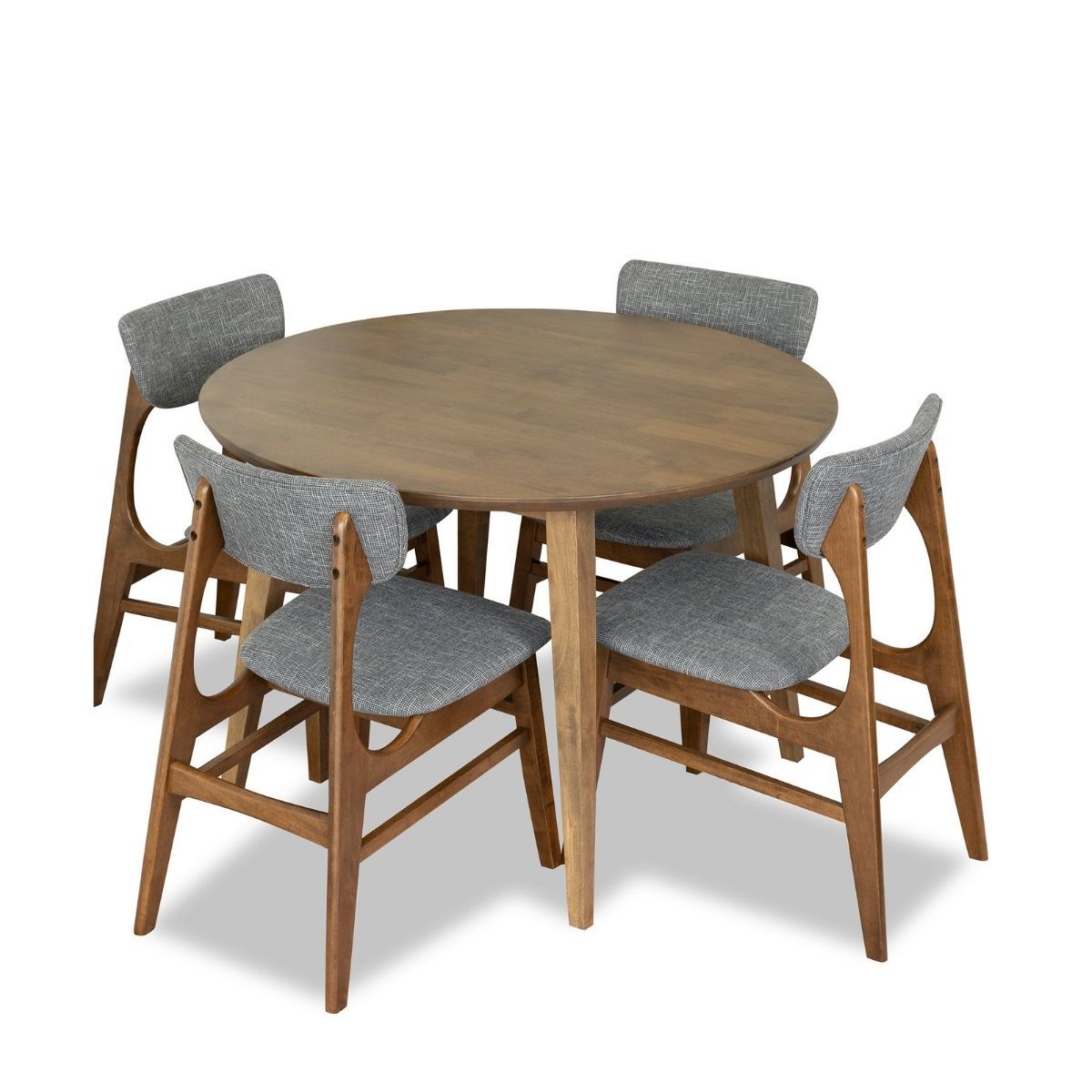 Fiona Dining set with 4 Collins Dining Chairs (Grey) - MidinMod Houston Tx Mid Century Furniture Store - Dining Tables 1
