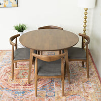Fiona Dining set with 4 Juliet Dining Chairs (Fabric) - MidinMod Houston Tx Mid Century Furniture Store - Dining Tables 3