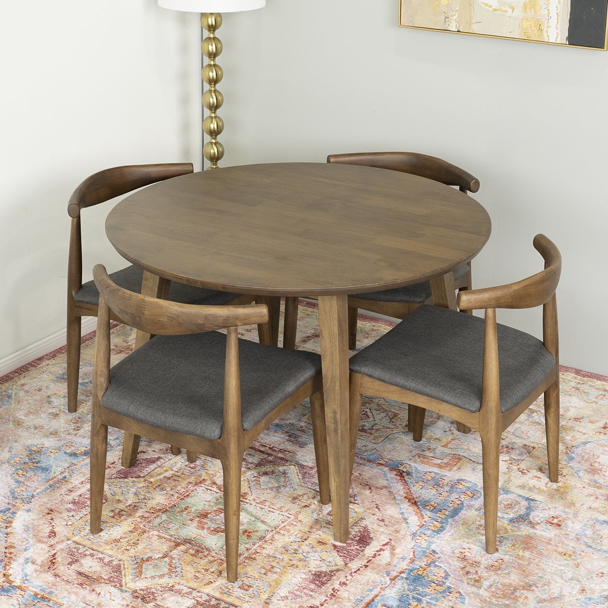 Fiona Dining set with 4 Juliet Dining Chairs (Fabric) - MidinMod Houston Tx Mid Century Furniture Store - Dining Tables 5