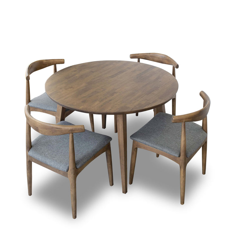Fiona Dining set with 4 Juliet Dining Chairs (Fabric) - MidinMod Houston Tx Mid Century Furniture Store - Dining Tables 1