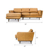 Ferre Leather Sectional Sofa - Right Chaise | MidinMod | Houston TX | Best Furniture stores in Houston