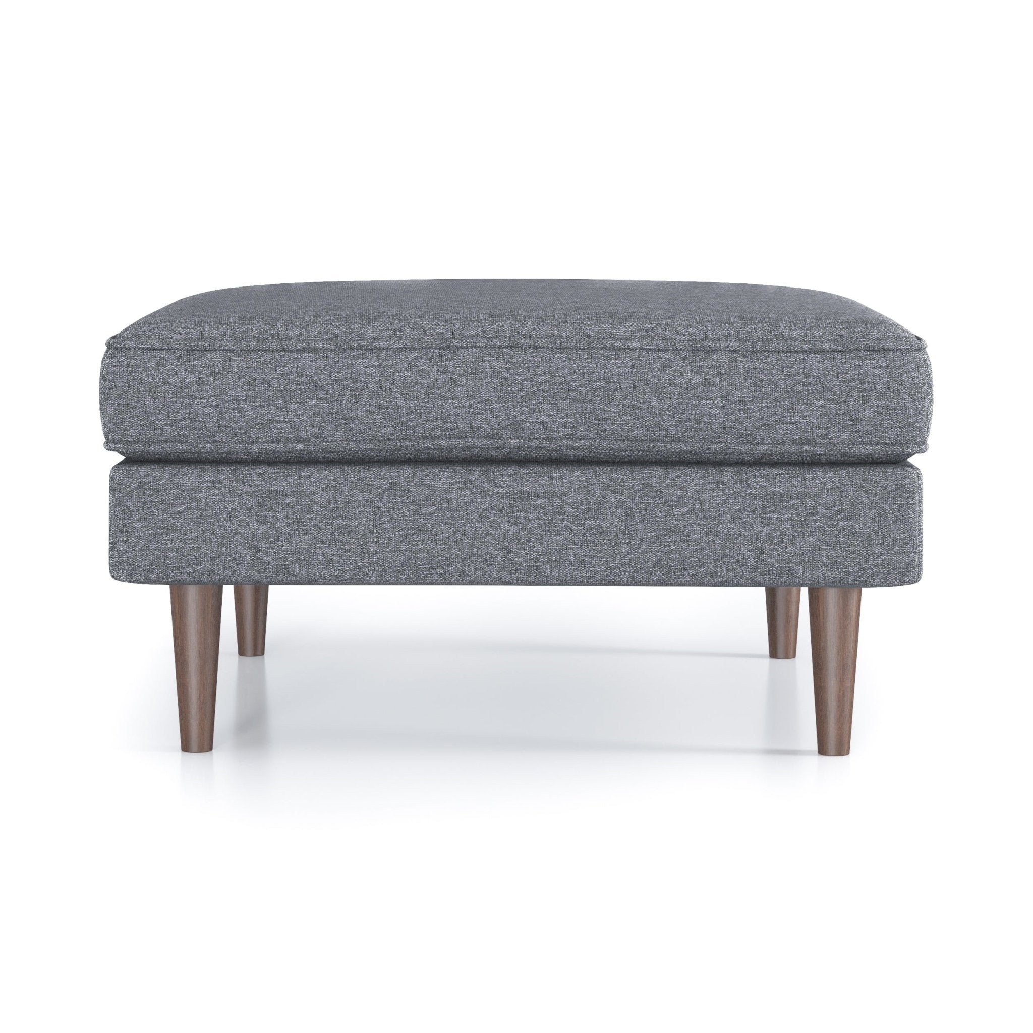 Fordham Dark Gray Fabric Ottoman - MidinMod