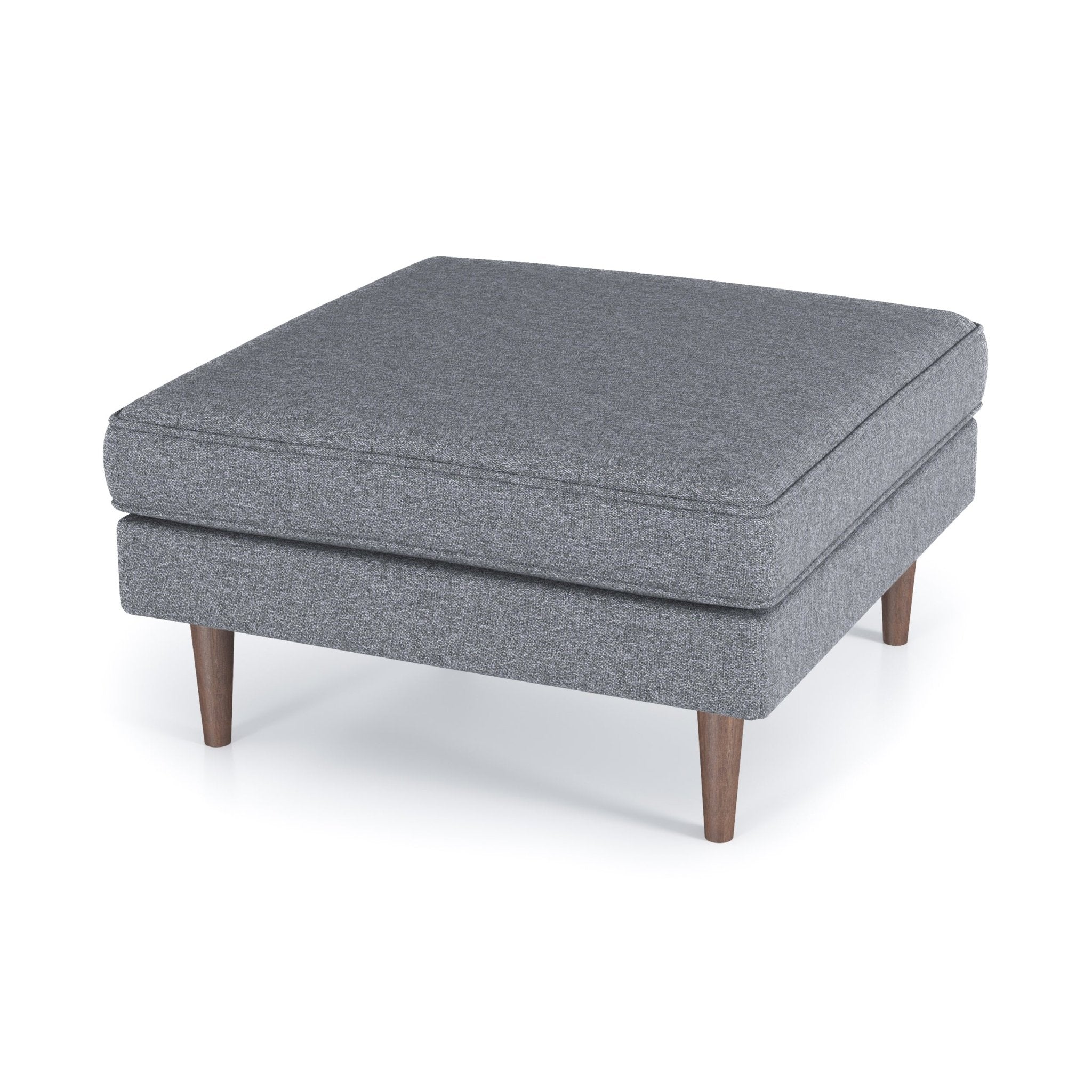 Fordham Dark Gray Fabric Ottoman - MidinMod