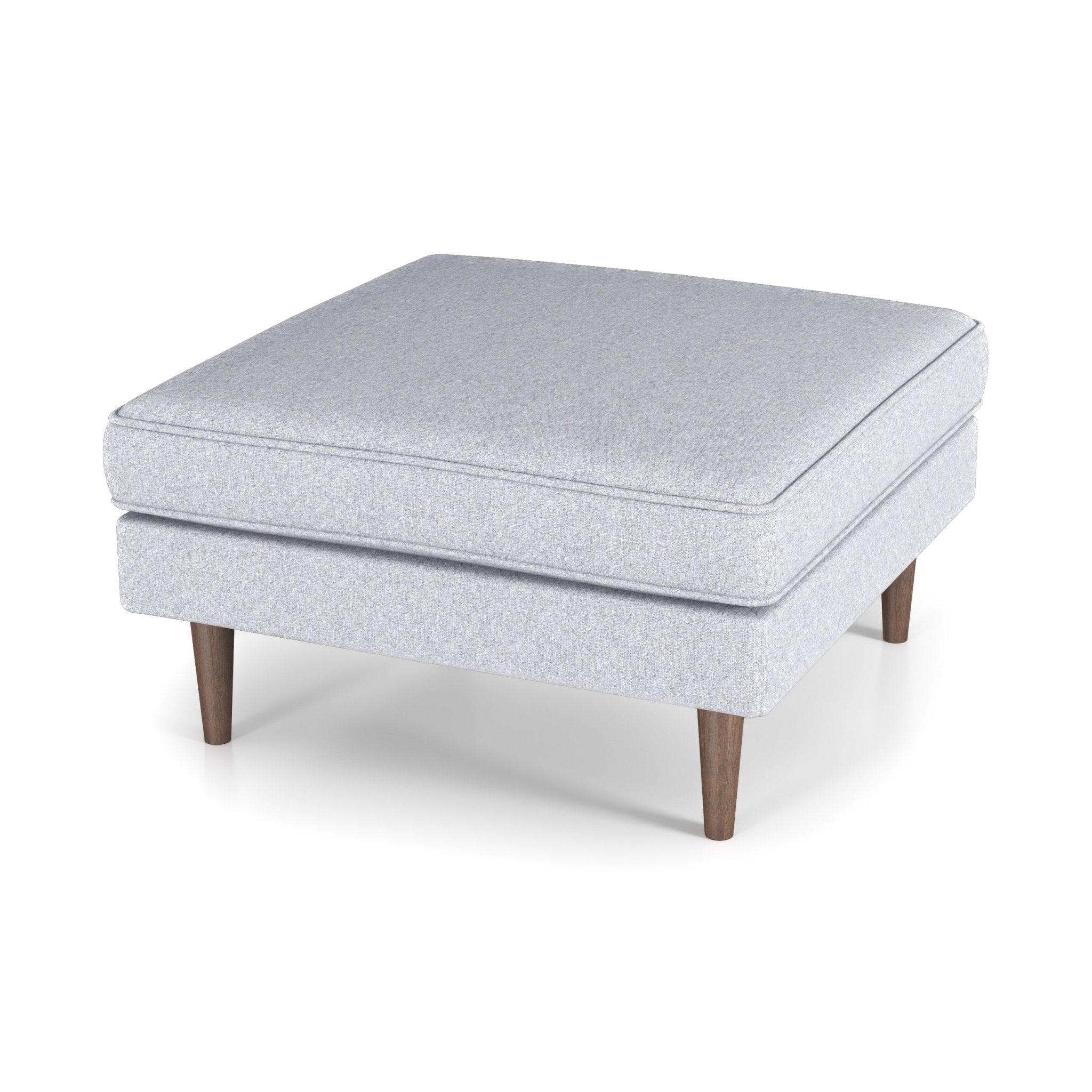 Fordham Light Gray Fabric Ottoman - MidinMod