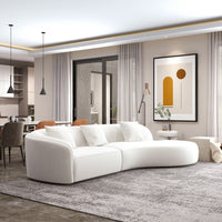 Galleria Sectional Sofa - White Boucle Couch | MidinMod | TX | Best Furniture stores in Houston